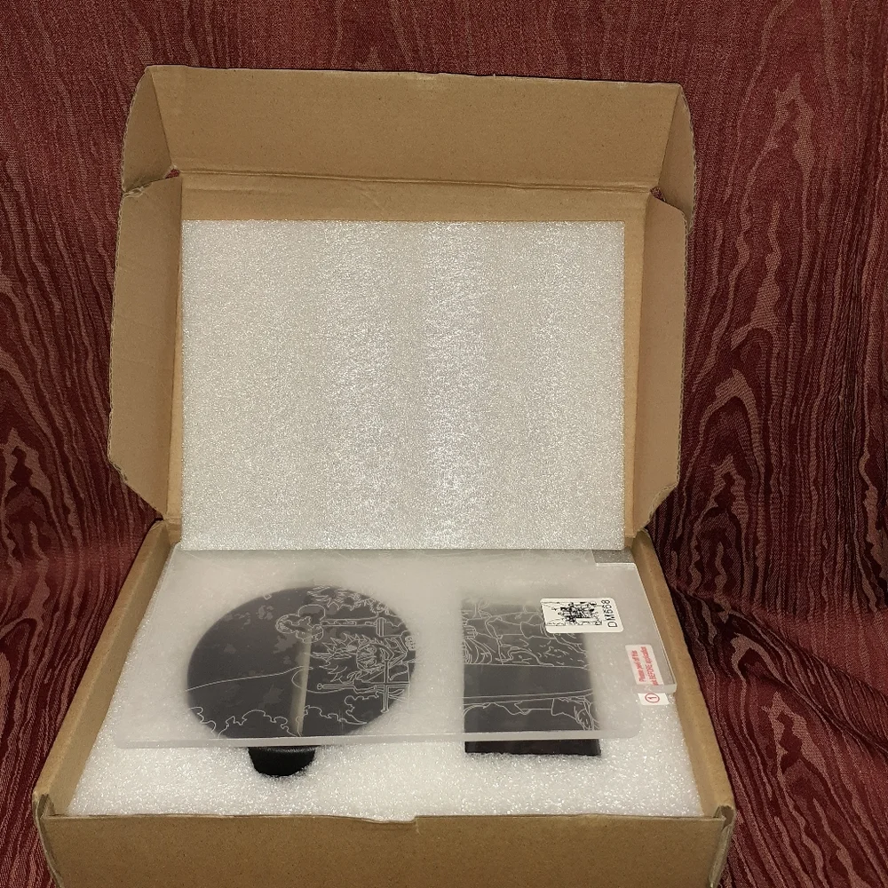 ANIME FIGURE 3D OPTICAL ILLUSION LAMP/LIGHT WITH REMOTE & STAND NWT